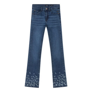 Indian Blue Jeans Meisjes flair jeansbroek Lola AOP - Medium denim ~ Spinze.nl