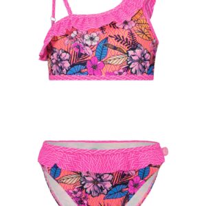 Just Beach Meisjes bikini AOP ruffel - Wild bloemen ~ Spinze.nl