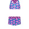 Just Beach Meisjes reversibel bikini - Wave roze kobalt ~ Spinze.nl