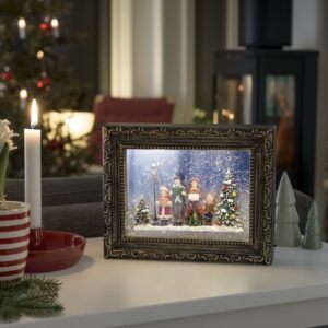Konstsmide Kerstlantaarn voor binnen - Schilderij met kerstkoor - Warm wit - 19