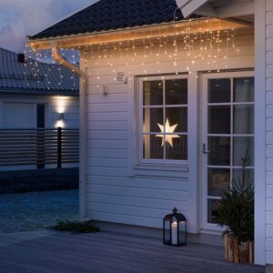 Konstsmide Lichtgordijn voor buiten - 200 LEDs - Warm wit - 5 meter - Kerstverlichting ~ Spinze.nl