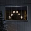 Konstsmide Lichtgordijn voor buiten - 6 sneeuwvlokken - 48 LEDs - Warm wit - Dimbaar - 0.9 meter - Kerstverlichting ~ Spinze.nl