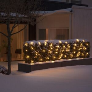 Konstsmide Lichtnet voor buiten - 32 LEDs - 1 x 1 meter - 2300K amberkleurig - IP44 waterdicht - Kerstverlichting buiten - Netverlichting ~ Spinze.nl
