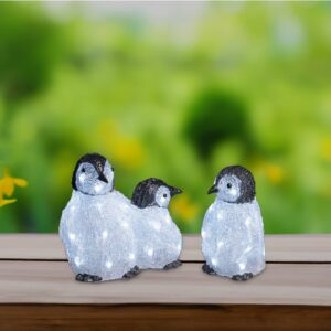 Konstsmide Verlicht Paasfiguur voor binnen en buiten - Pinguïn familie - 48 LEDs - 50 cm breedte - Paasdecoratie ~ Spinze.nl