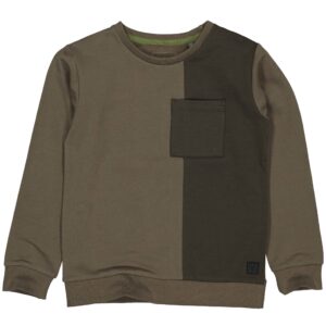 LEVV Jongens sweater - Andrew - Groen grijs ~ Spinze.nl