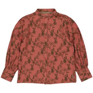LEVV Meisjes blouse - Fara - AOP bloemen olijf groen ~ Spinze.nl