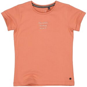 LEVV Meisjes t-shirt - Daniek - Perzik abrikoos ~ Spinze.nl