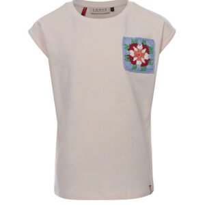 LOOXS Little Meisjes t-shirt patch - Warm wit ~ Spinze.nl