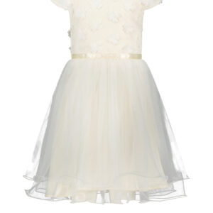 Le Chic Meisjes jurk - Starlight - Pearled ivoor wit ~ Spinze.nl