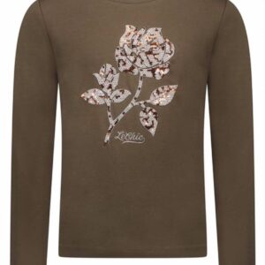 Le Chic Meisjes shirt - Taupe ~ Spinze.nl