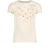 Le Chic Meisjes t-shirt luxe bloemen - Nommy - Pearled ivoor wit ~ Spinze.nl