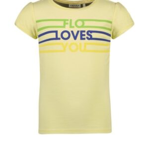 Like Flo Meisjes t-shirt - Zacht geel ~ Spinze.nl