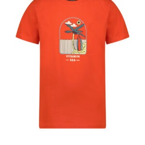 Moodstreet Jongens t-shirt print - Sporty oranje ~ Spinze.nl