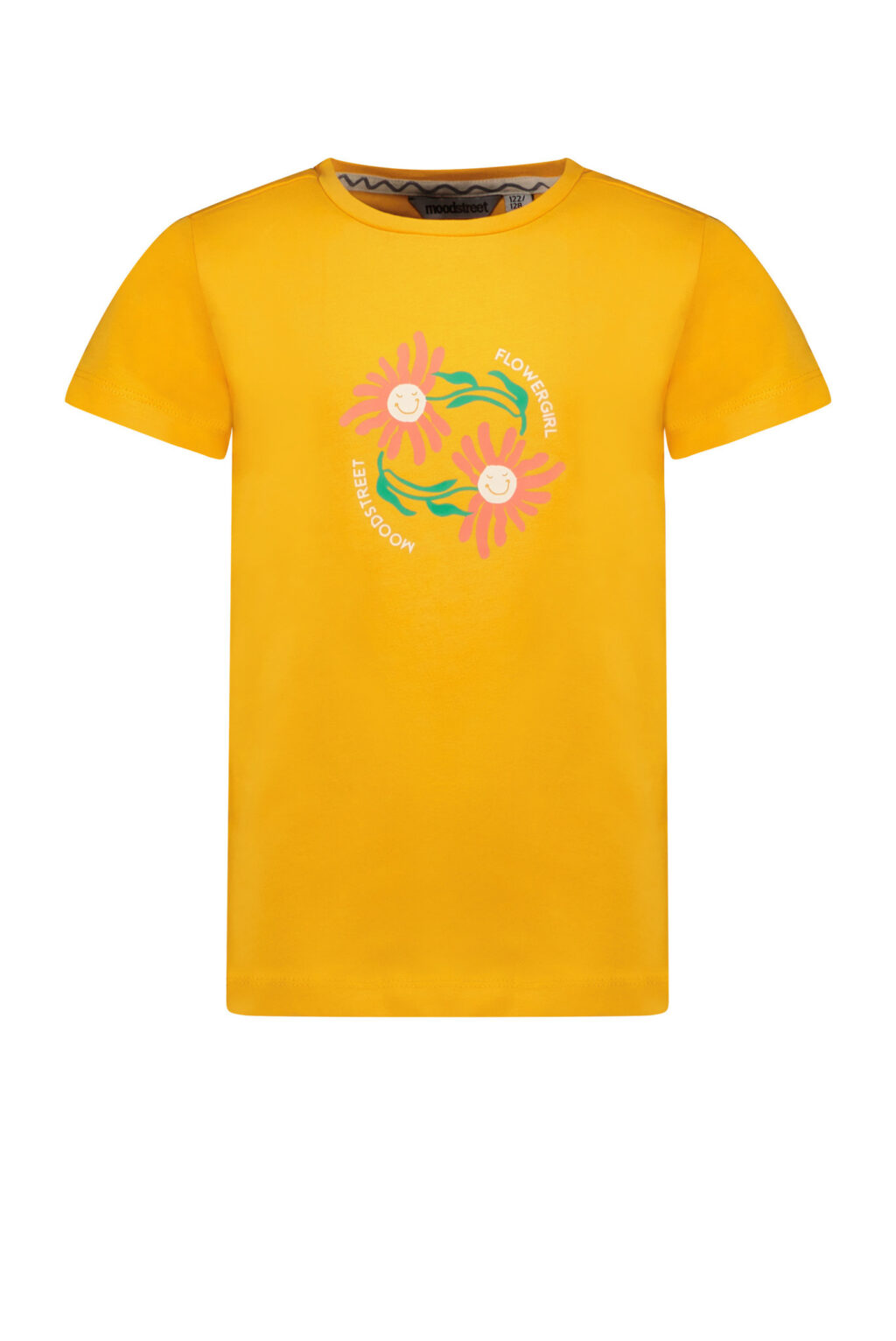 Moodstreet Meisjes t-shirt print - Abricot ~ Spinze.nl