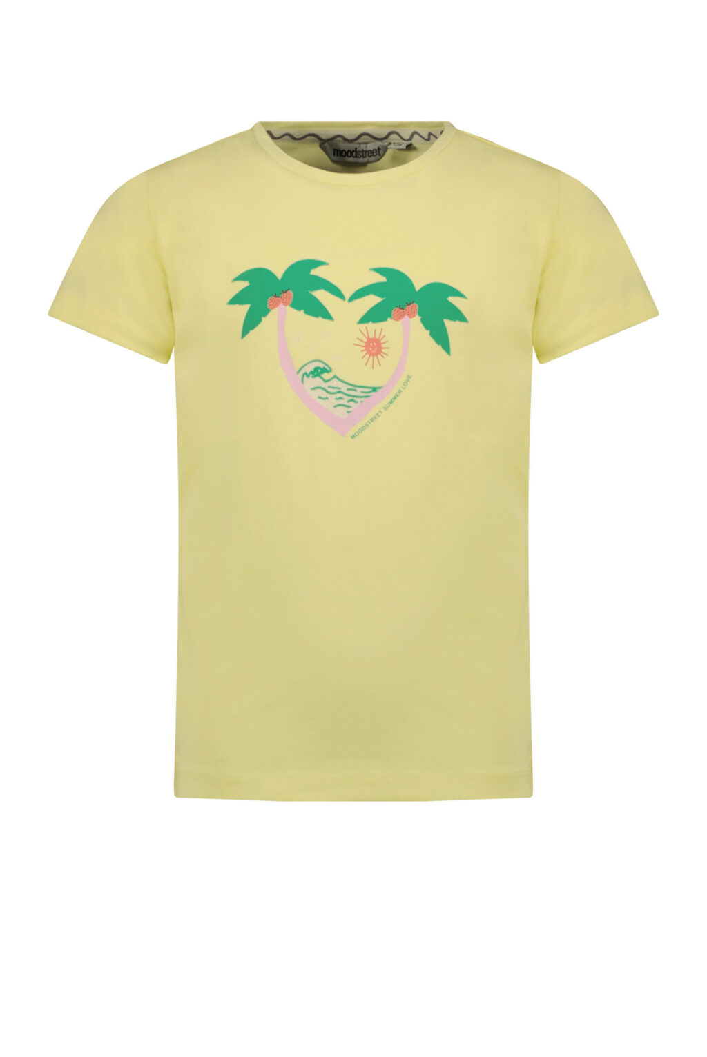 Moodstreet Meisjes t-shirt print - Sweet lemon geel ~ Spinze.nl