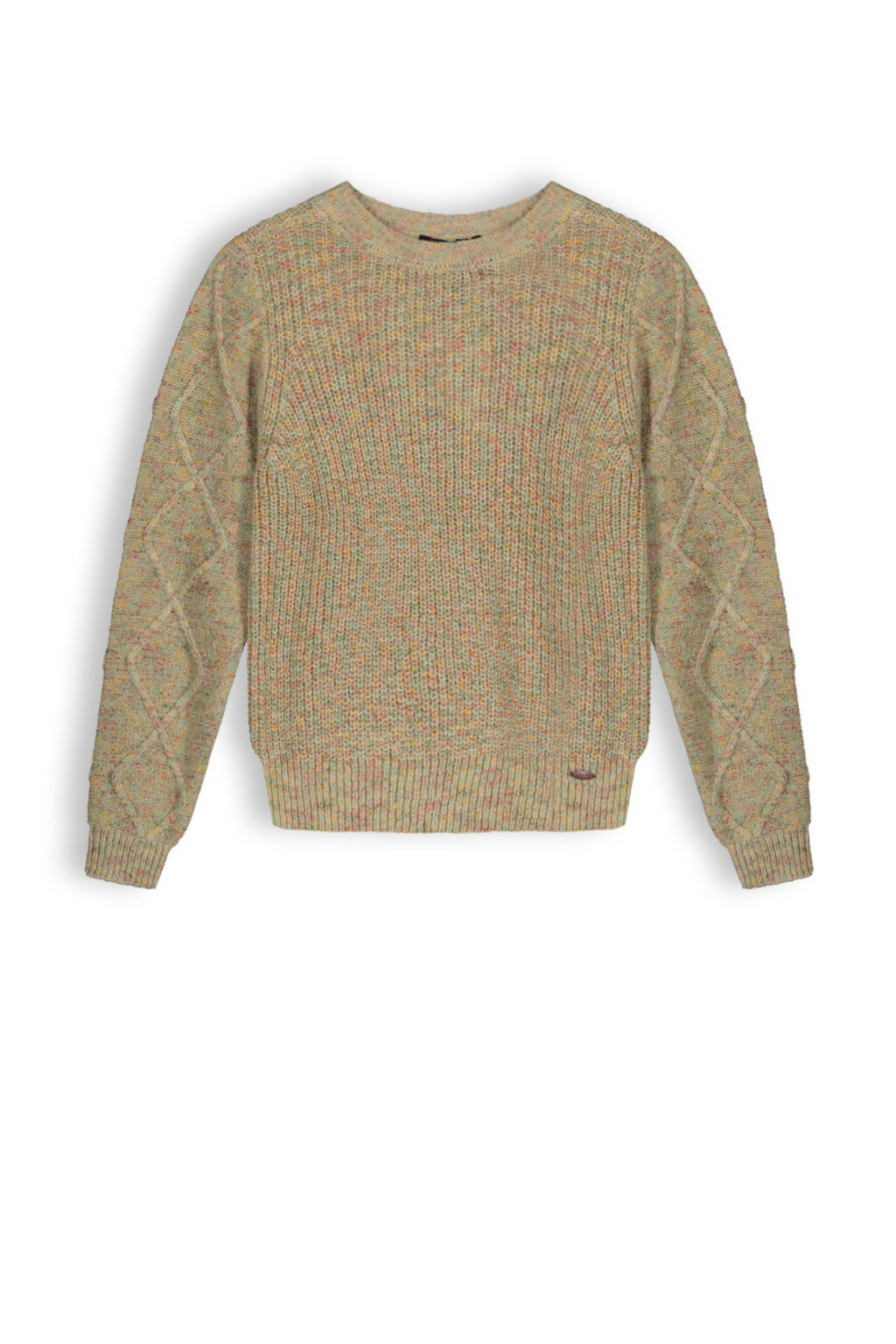 NoBell Meisjes sweater - Keson - Animal bruin ~ Spinze.nl