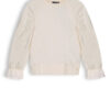 NoBell Meisjes sweater raglan - Kim - Pearled ivory ~ Spinze.nl