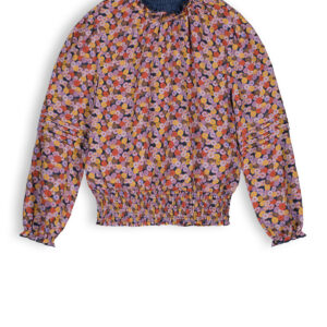 NoNo Meisjes blouse - Taya - Sunset roze ~ Spinze.nl