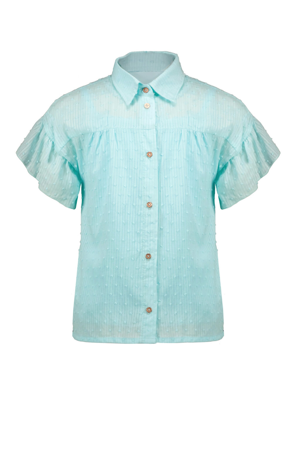 NoNo Meisjes - blouse met top Taddy - Lovely Blauw ~ Spinze.nl