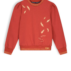 NoNo Meisjes sweater - Kate - Samba rood ~ Spinze.nl