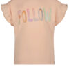 NoNo Meisjes t-shirt Follow - Kanou - Rosy zand ~ Spinze.nl