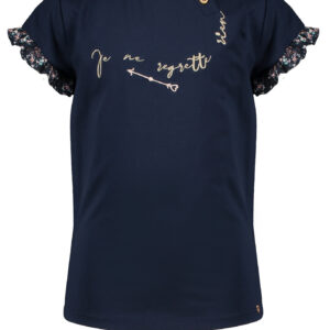NoNo Meisjes t-shirt - Kimy - Marine blauw ~ Spinze.nl