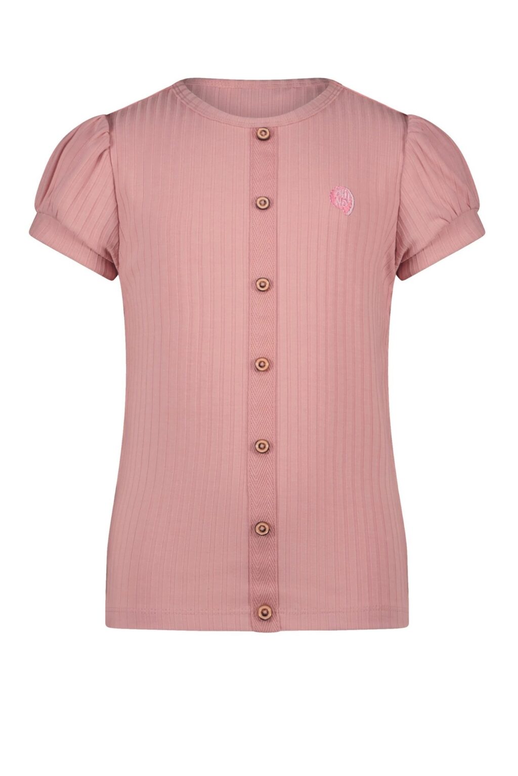 NoNo Meisjes t-shirt rib - Kyoto - Vintage roze ~ Spinze.nl