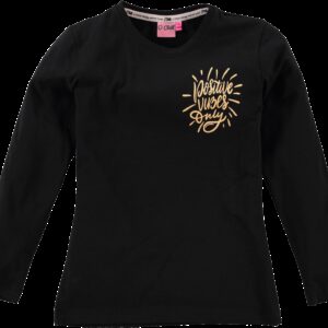 O'Chill Meisjes shirt - Kendra - Zwart ~ Spinze.nl