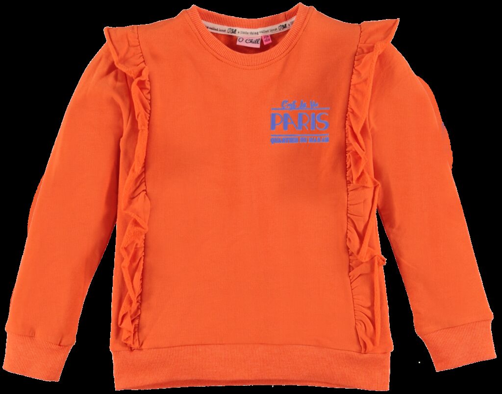 O'Chill Meisjes sweater - Marjorie - Oranje ~ Spinze.nl