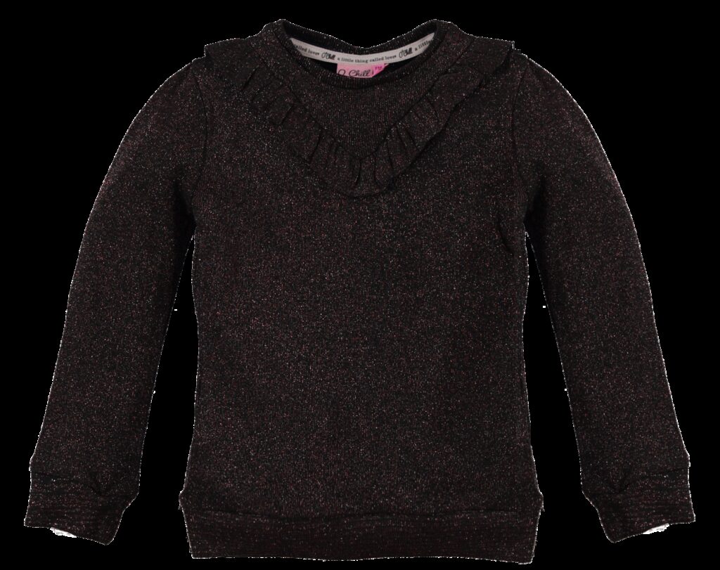 O'Chill Meisjes sweater - Pip - Zwart ~ Spinze.nl