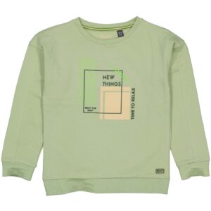 Quapi Jongens sweater - Ramzi - Mist groen ~ Spinze.nl