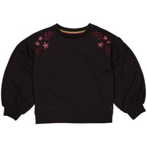 Quapi Meisjes sweater - Amely - Zwart ~ Spinze.nl