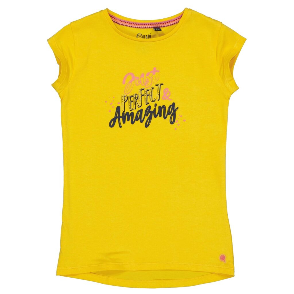 Quapi Meisjes t-shirt - Malana - Zonnig geel ~ Spinze.nl