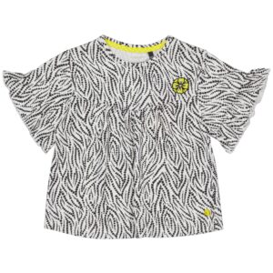 Quapi Meisjes t-shirt - Meri - AOP zwart zebra ~ Spinze.nl