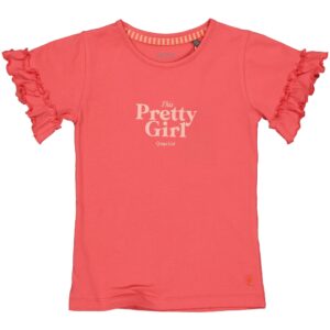 Quapi Meisjes t-shirt - Temmy - Roze rouge ~ Spinze.nl