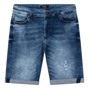 Rellix Jongens jeans short Duux - Used donker denim ~ Spinze.nl