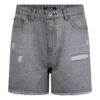 Rellix Meisjes jeans short - high waist - Used grijs denim ~ Spinze.nl