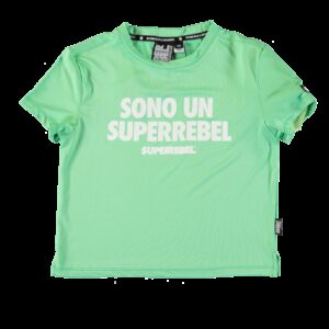 SUPERREBEL Meisjes t-shirt Benica - Fluo mint ~ Spinze.nl