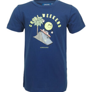 Someone Jongens t-shirt - Smiley-SB-02-B - Kobalt blauw ~ Spinze.nl