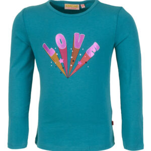 Someone Meisjes shirt - Amy-SG-03-C - Oud donker aqua ~ Spinze.nl