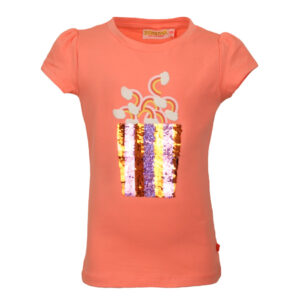 Someone Meisjes t-shirt - Suvi-SG-02-C - Fluo koraal ~ Spinze.nl