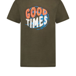 Tygo & Vito Jongens t-shirt Good times - Army ~ Spinze.nl