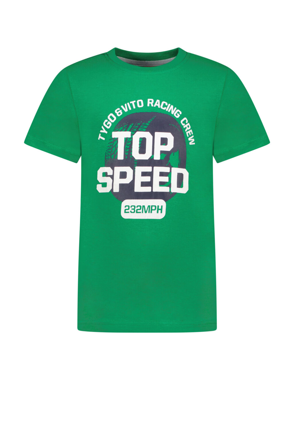 Tygo & Vito Jongens t-shirt top speed - Helder groen ~ Spinze.nl