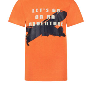 Tygo & Vito Jongens t-shirt vliegtuig - Oranje clownfish ~ Spinze.nl
