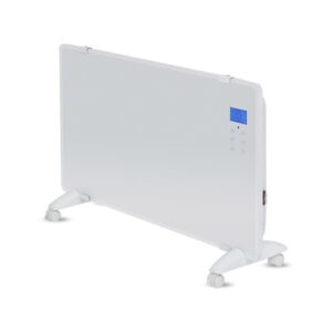 V-TAC Glazen Paneelverwarmer - Elektrische kachel - Panel Heater - Paneelverwarming - Portable Heater - Display Heater - Wit ~ Spinze.nl