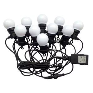 V-TAC LED Prikkabel 5m - String Light - 10 Milky LEDs - 3000K Warm wit - IP44 Lichtsnoer buiten ~ Spinze.nl