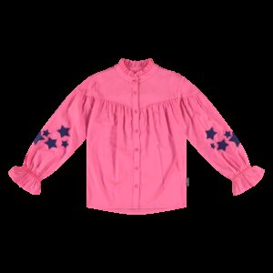 Vinrose Meisjes blouse - Roze carnation ~ Spinze.nl