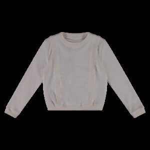 Vinrose Meisjes sweater - Egret ~ Spinze.nl