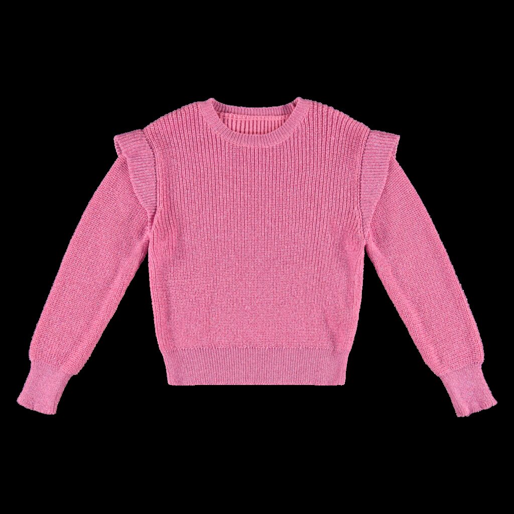 Vinrose Meisjes sweater - Roze carnation ~ Spinze.nl