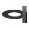 10x Bari inbouwspots - Zwart - Dimbaar - GU10 - 5 Watt 400 lumen - 2700K warm wit - IP65 waterdicht - met dimmer en afstandsbediening - badkamer en woonkamer | HOFTRONIC